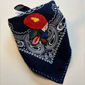 Floral Embroidered Bandana